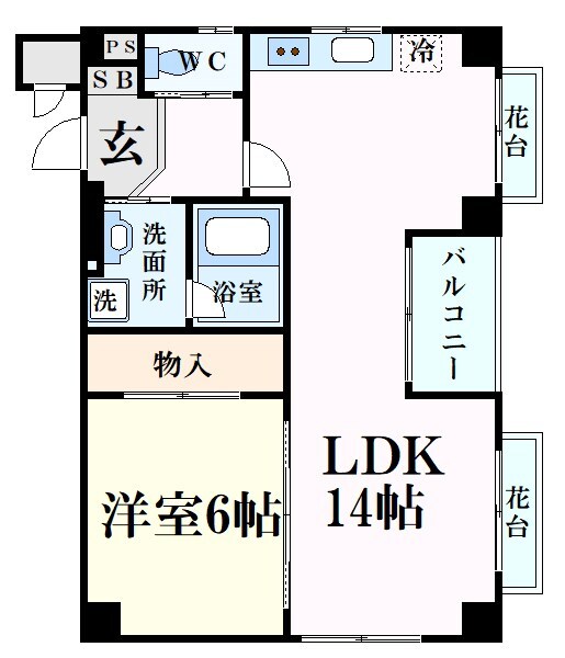 芦屋ニューコーポII番館の物件間取画像