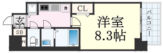 神戸駅 徒歩7分 8階の物件間取画像