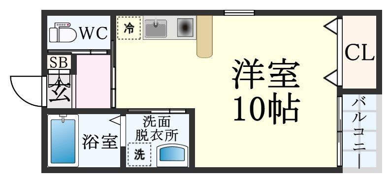 元町駅 徒歩14分 1階の物件間取画像