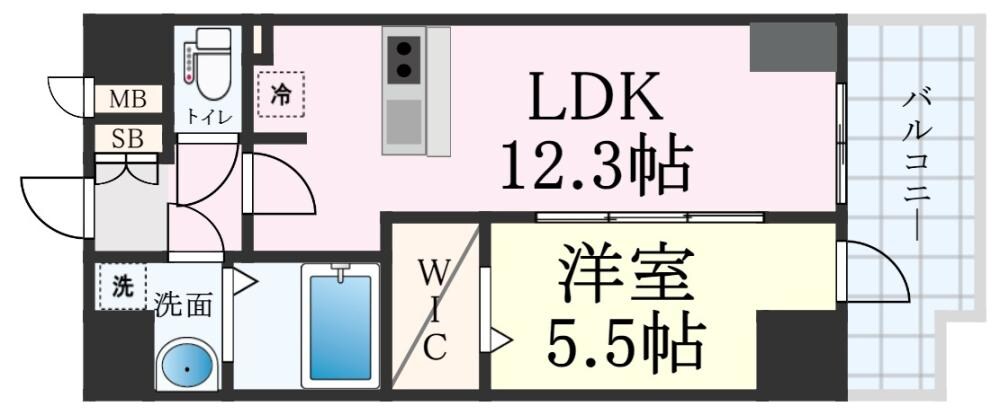 神戸駅 徒歩8分 14階の物件間取画像