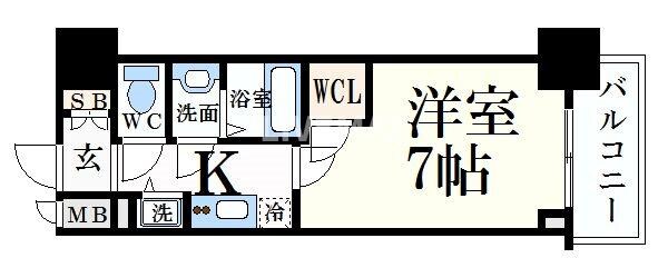 神戸駅 徒歩5分 11階の物件間取画像