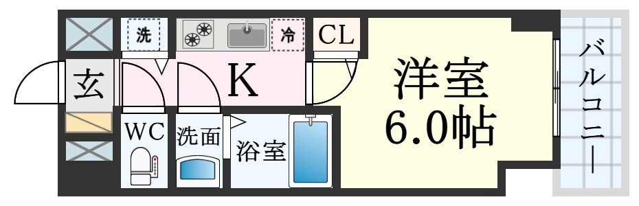 三ノ宮駅 徒歩5分 2階の物件間取画像