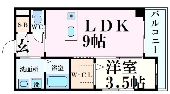 西宮北口駅 徒歩9分 2階の物件間取画像