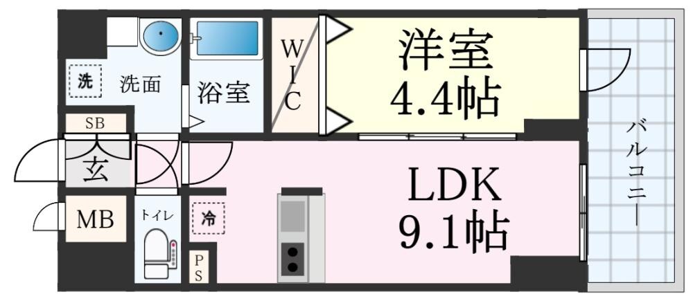 神戸駅 徒歩8分 14階の物件間取画像