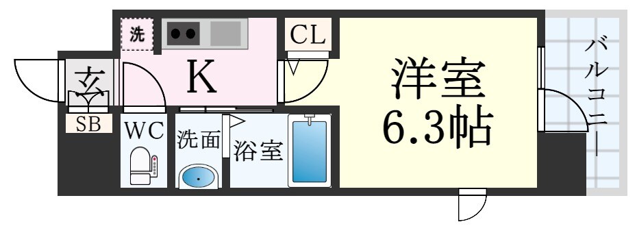 エステムコート神戸ステーションウィズの物件間取画像