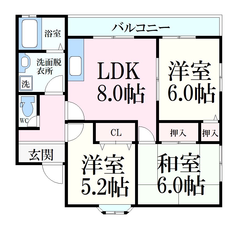 ハイツ山村の物件間取画像