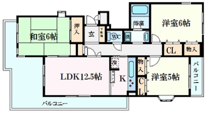 ヴァロワール夙川の物件間取画像