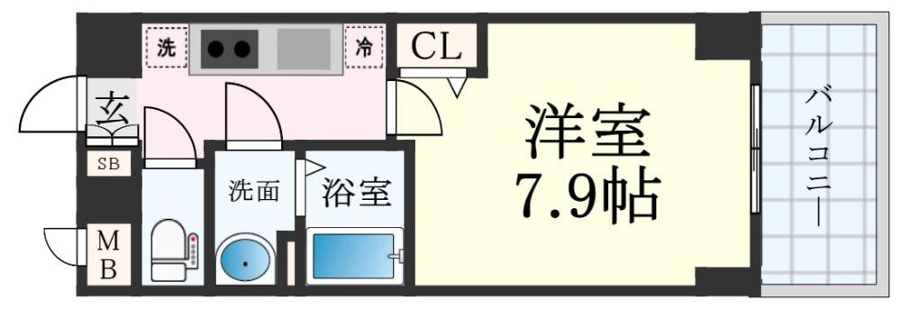 神戸駅 徒歩8分 9階の物件間取画像