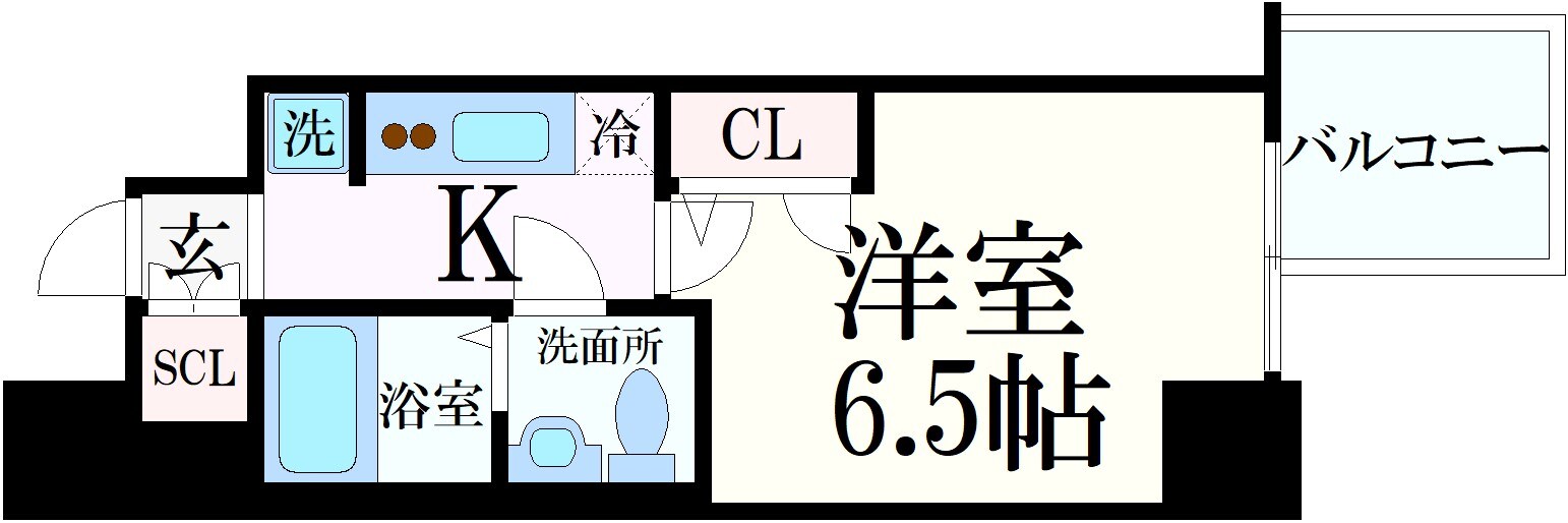 神戸駅 徒歩6分 9階の物件間取画像