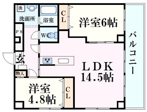 サーフ北口の物件間取画像