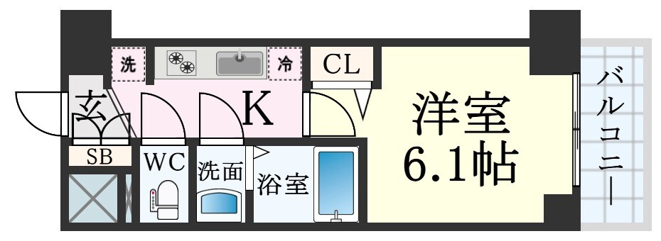 高速長田駅 徒歩7分 4階の物件間取画像