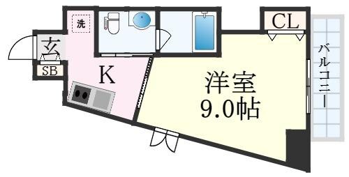 花隈駅 徒歩4分 4階の物件間取画像