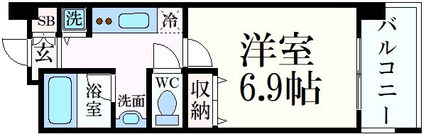 武庫川駅 徒歩6分 2階の物件間取画像