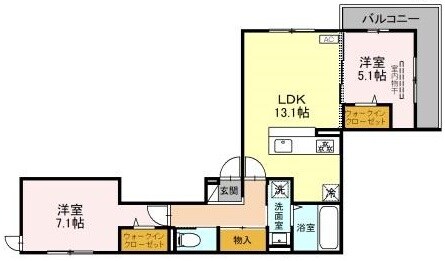 リバーサイド夙川東の物件間取画像