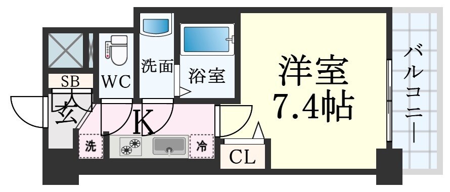 高速長田駅 徒歩7分 5階の物件間取画像