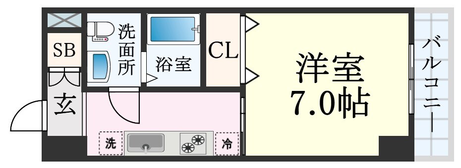 三ノ宮駅 徒歩10分 10階の物件間取画像