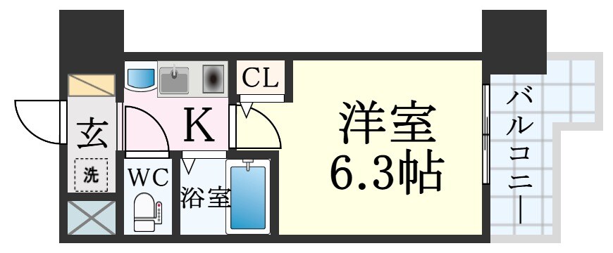 新神戸駅 徒歩1分 5階の物件間取画像