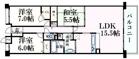 甲子園駅 徒歩10分 3階の物件間取画像