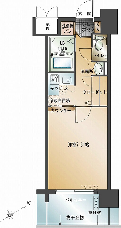 エンクレスト天神Ⅱの物件間取画像