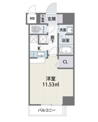 アルティザ博多駅南の物件間取画像