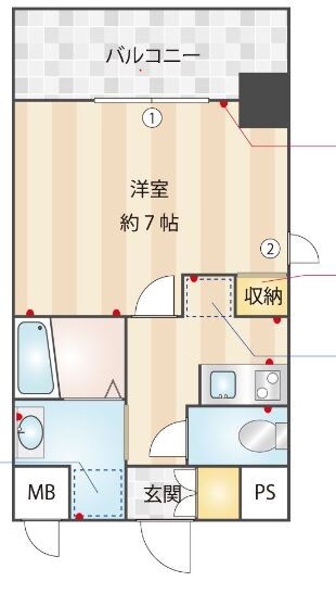 アンプルールベトンカルティエの物件間取画像