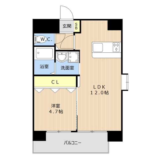 LIBTH薬院eastの物件間取画像