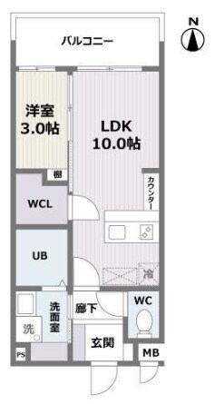 エフパルク大橋Ⅱの物件間取画像