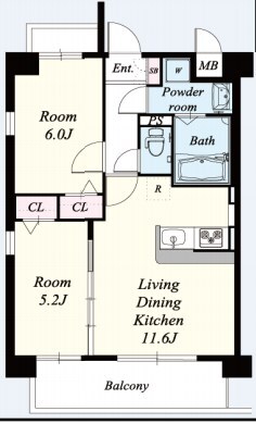 レフィナード博多の物件間取画像