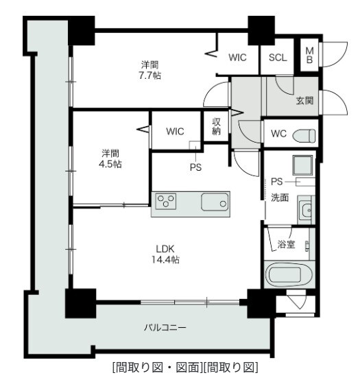 ラフィーネ博多南の物件間取画像
