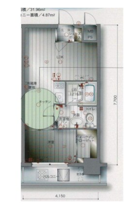 アイセレブ箱崎駅前の物件間取画像