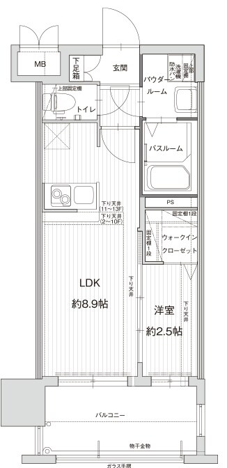 グランフォーレ博多駅東プレミアの物件間取画像