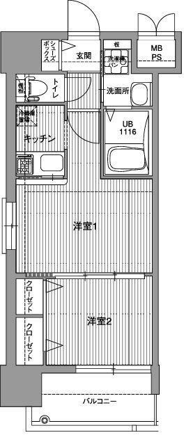 エンクレスト大橋の物件間取画像