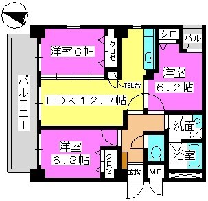 ボン大文字の物件間取画像
