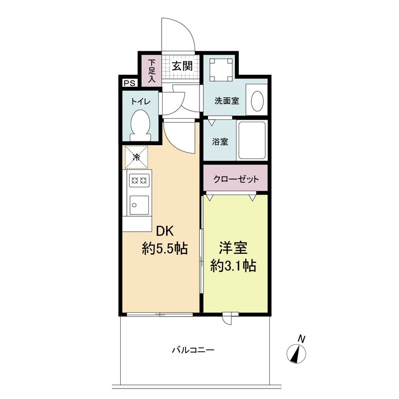 Live Casa県庁前の物件間取画像