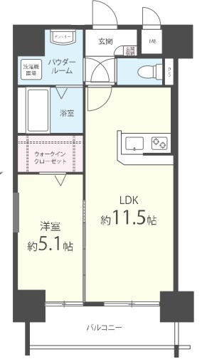 テイルガーデン博多の物件間取画像