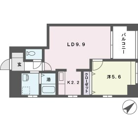 エトゥール博多駅前の物件間取画像