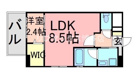 ヴィラージュ県庁前参番館の物件間取画像