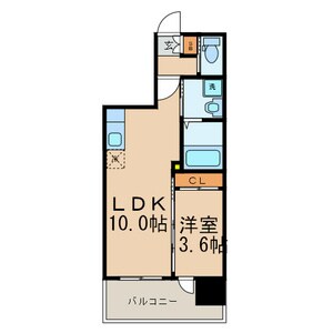 モダンパラッツォ唐人町の物件間取画像