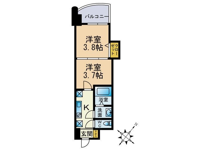 アリビオ博多駅北の物件間取画像