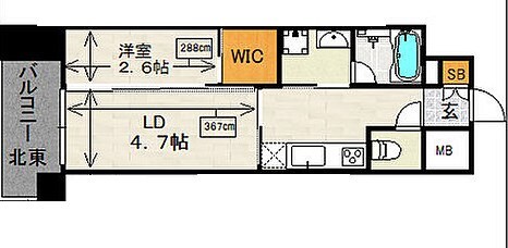 サンヒルズ大橋駅前の物件間取画像