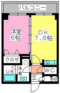 ベイシック大名の物件間取画像