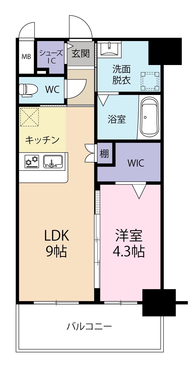 リレア山王の物件間取画像