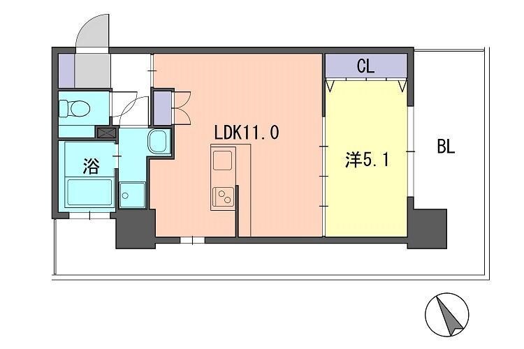 F・PARC GRANDMARK天神の物件間取画像