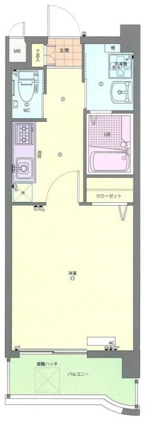 ピュアドームサンミッシェル博多の物件間取画像