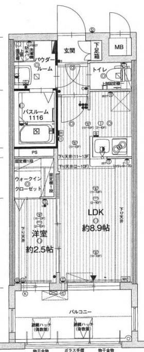 グランフォーレ博多駅東プレミアの物件間取画像