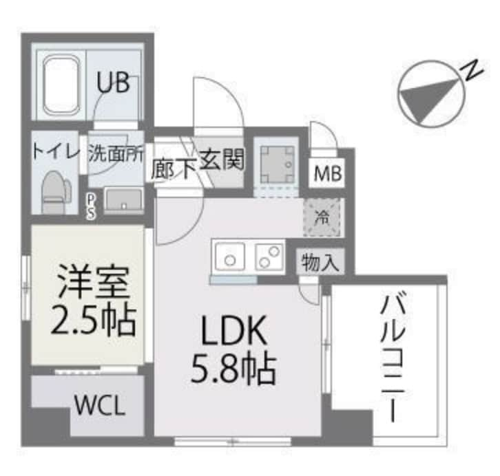 アルティザ大橋駅前の物件間取画像