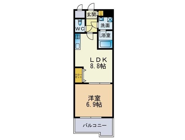 ビュー博多の物件間取画像