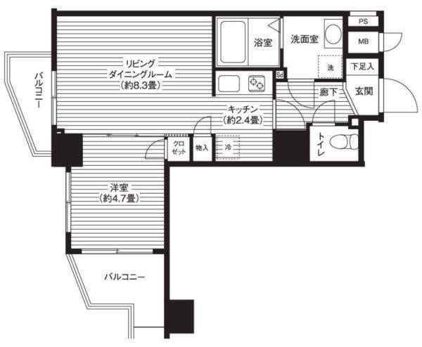 カスタリア初台の物件間取画像