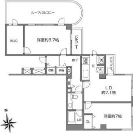 石川台駅 徒歩4分 3階の物件間取画像