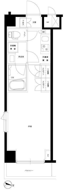 西馬込駅 徒歩8分 5階の物件間取画像